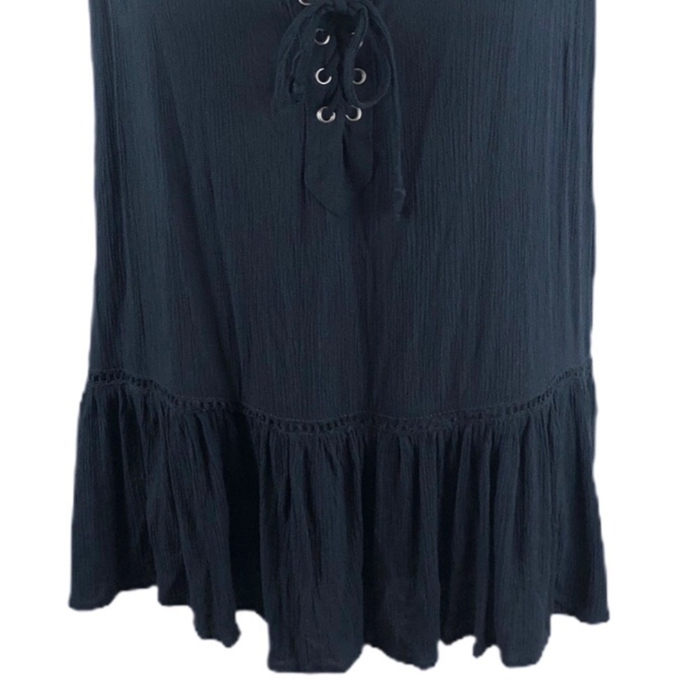 American Eagle Outfitters Gray Lace Up Peplum Tank - Picture 3 of 8